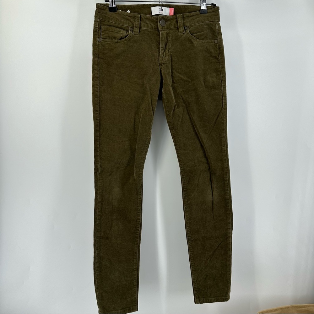 Cabi Green Corduroy Skinny Jeans
